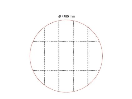 Gumová ochranná tlumící kruhová podložka pod bazén, vířivku FLOMA PoolPad - průměr 478 cm a 0,8 cm