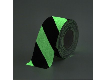 Korundová fotoluminiscenční protiskluzová páska FLOMA Glow in the Dark Hazard - 18,3 x 10 cm tloušťka 1 mm