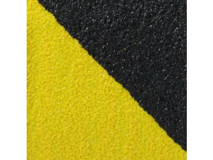 Černo-žlutá korundová protiskluzová páska pro nerovné povrchy FLOMA Conformable Hazard - 18,3 x 10 cm tloušťka 1,1 mm