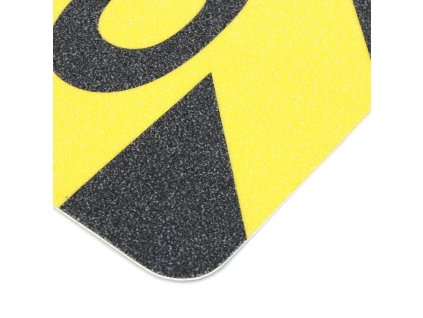 Černo-žlutá korundová protiskluzová páska s potiskem (pás) FLOMA Printed - 15 x 61 cm a tloušťka 0,7 mm