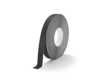 Černá korundová chemicky odolná protiskluzová páska FLOMA Super Chemical Resistant - 18,3 m x 2,5 cm a tloušťka 1 mm