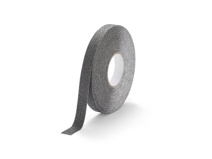 Černá korundová chemicky odolná protiskluzová páska FLOMA Extra Super Chemical Resistant - 18,3 m x 2,5 cm a tloušťka 1 mm