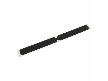 Černo-žlutý hliníkový protiskluzový nášlap na schody FLOMA Hazard Bolt Down Plate - 63,5 x 6,3 cm