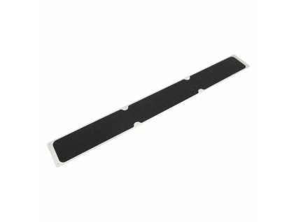 Černo-žlutý hliníkový protiskluzový nášlap na schody FLOMA Hazard Bolt Down Plate - 1 m x 11,5 cm