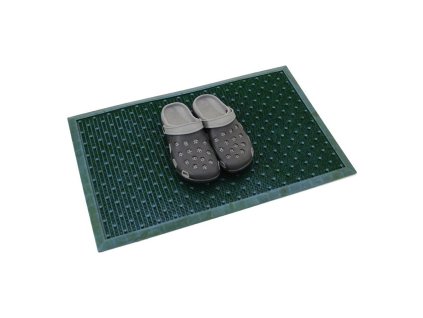 Zelená čistící venkovní vstupní rohož FLOMA Dots - 48 x 76 x 1,8 cm