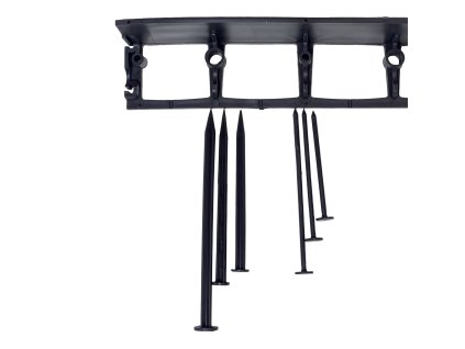 Černý plastový skrytý zahradní obrubník FLOMA Stella Bord - 100 x 8 x 8 cm