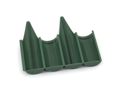 Zelený plastový palisádový zahradní obrubník FLOMA Wood - délka 25 cm a výška 12,5 cm