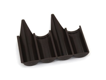Hnědý plastový palisádový zahradní obrubník FLOMA Wood - délka 25 cm, výška 12,5 cm