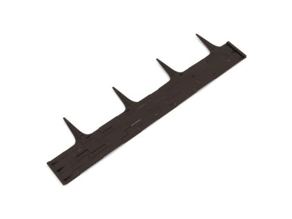 Hnědý plastový palisádový zahradní obrubník FLOMA Stone - délka 80 cm, výška 8 cm
