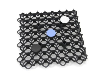 Bílý plastový vyznačovací prvek FLOMA - průměr 7 cm