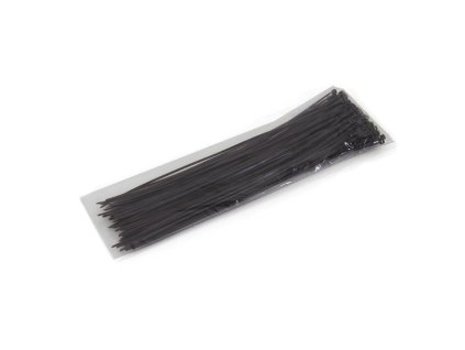 Hnědá plastová stahovací páska - délka 30 cm, šířka 0,25 cm - 100 ks