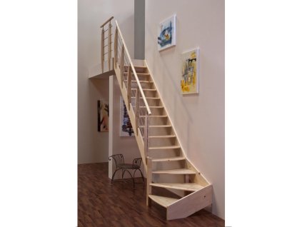 Smrkové schodiště CLASSIC pravé 300 cm