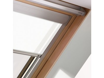 Roleta zatemňující do střešního okna 55x118 cm, BÍLÁ, ukončení ALU