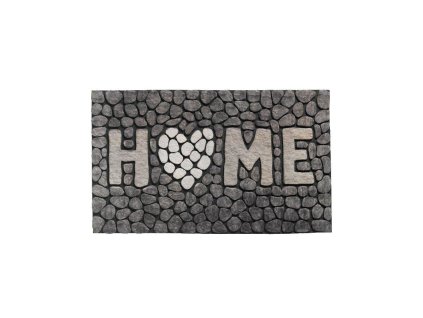 Šedá vnitřní čistící vstupní rohož FLOMA Home - 46 x 76 x 1 cm