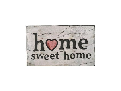 Šedá vnitřní čistící vstupní rohož FLOMA Home Sweet Home - 46 x 76 x 1 cm
