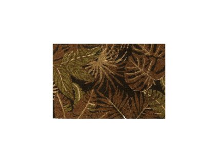 Kokosová čistící venkovní vstupní rohož FLOMA Leaves - 40 x 60 x 1,5 cm
