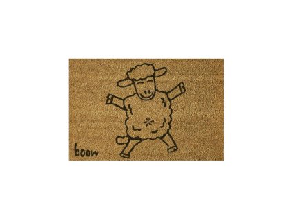 Kokosová čistící venkovní vstupní rohož FLOMA Sheep - 40 x 60 x 1,4 cm