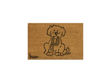 Kokosová čistící venkovní vstupní rohož FLOMA Puppy - 40 x 60 x 1,4 cm