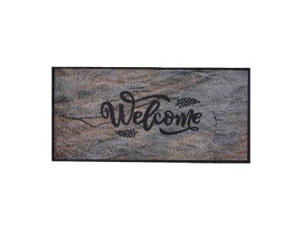 Vnitřní čistící pratelná vstupní rohož FLOMA Welcome - 40 x 80 x 0,8 cm
