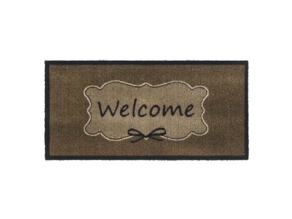 Vnitřní čistící pratelná vstupní rohož FLOMA Welcome - 40 x 80 x 0,8 cm