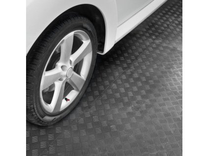 Černá PVC vinylová zátěžová puzzle protiskluzová dlažba Tenax - 47,5 x 47,5 x 0,8 cm
