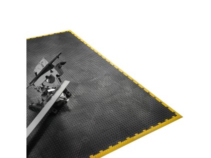 Černá PVC vinylová zátěžová puzzle protiskluzová dlažba Tenax - 47,5 x 47,5 x 0,8 cm
