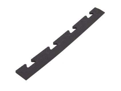 Černý (PVC) vinylový nájezd "samice" pro dlaždice Tenax - 48 x 5,1 x 0,8 cm