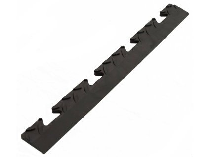 Černý (PVC) vinylový nájezd "samice" pro dlaždice Tenax - 48 x 5,1 x 0,8 cm