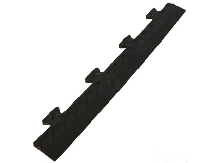 Černý (PVC) vinylový nájezd "samec" pro dlaždice Tenax - 48 x 7 x 0,8 cm