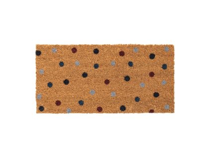 Kokosová vnitřní čistící vstupní rohož FLOMA Ruco Dots - 25 x 50 x 1,5 cm