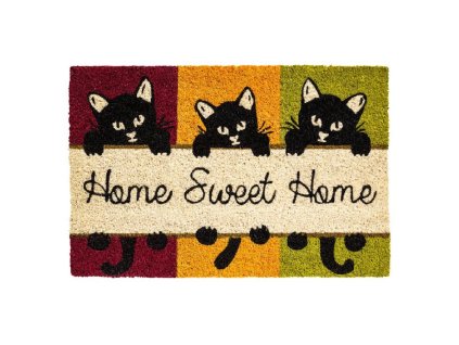 Kokosová vnitřní čistící vstupní rohož FLOMA Ruco Home Sweet Home - 40 x 60 x 1,5 cm