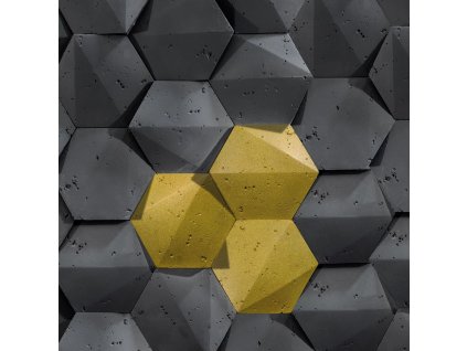 Vzorek - Obkladový kámen Steinblau PLAYA HEXAGON 3D - zlatá (1 ks)