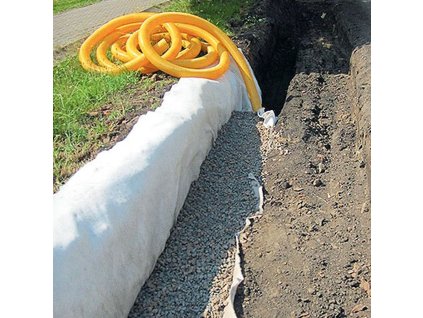 Geotextilie PET 200g/m2 polorukáv 2x10 m bílá