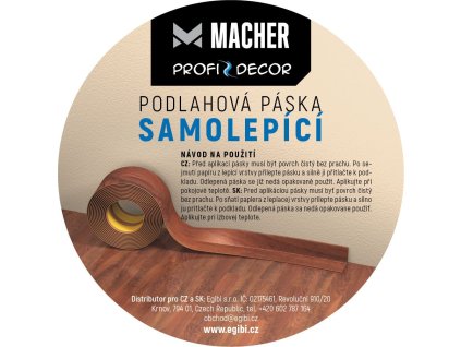 PVC Podlahová samolepící páska 5 m - bílá (101)