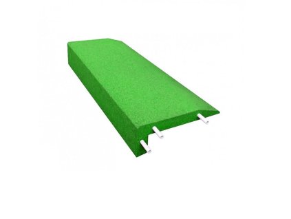 Zelený gumový kryt obrubníku - 100 x 40 x 15 cm