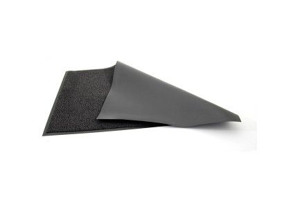Antracitová vnitřní čistící vstupní rohož FLOMA Mars - 90 cm x 6 m x 0,5 cm