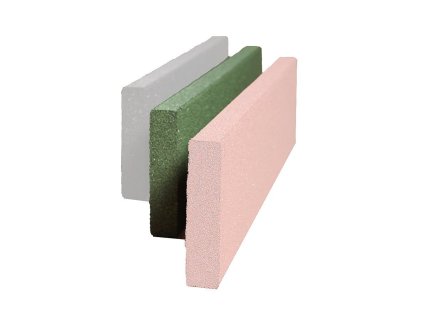 Zelený gumový dopadový obrubník OB2 FLOMA - 100 x 3 x 25 cm