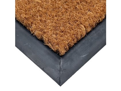 Hnědá kokosová vnitřní venkovní čistící vstupní rohož FLOMA Natural Coco - 200 x 150 x 1,7 cm