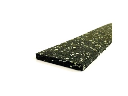 Černo-zelená gumová soklová podlahová lišta FLOMA IceFlo SF1100 - 200 x 7 cm a tloušťka 0,8 cm