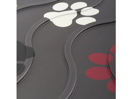 Plastový odkapávač na boty FLOMA Red Stamp Paw - 38 x 75 x 2,1 cm