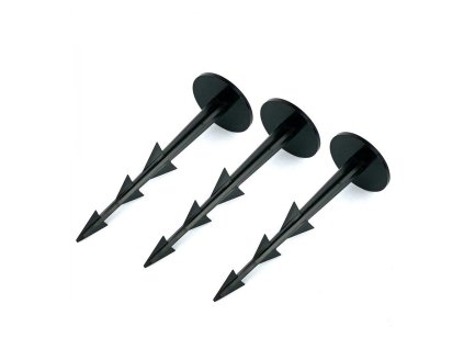 Černý plastový kotvící hřeb Pin - 13 cm