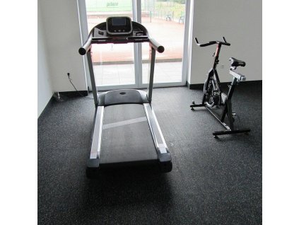 Černo-bílá gumová soklová podlahová lišta FLOMA SF1050 FitFlo - 200 x 7 cm a tloušťka 1 cm