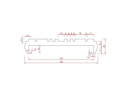 Gumová podložka na ramena zvedáků FLOMA RP101 - 12,4 x 2,5 cm