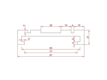 Gumová podložka na ramena zvedáků FLOMA RP102 - 9,7 x 2,1 cm