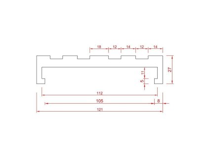 Gumová podložka na ramena zvedáků FLOMA RP106 - 12,3 x 2,8 cm