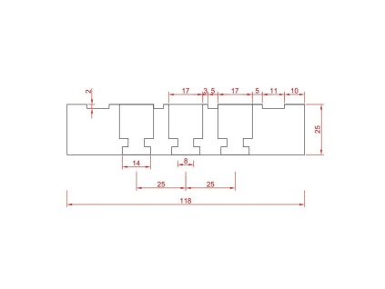 Gumová podložka na ramena zvedáků FLOMA RP109 - 12 x 2,6 cm