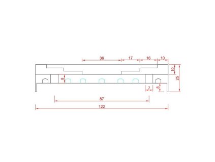 Gumová podložka na ramena zvedáků FLOMA RP112 - 12,2 x 2,5 cm