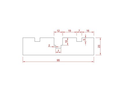 Gumová podložka na ramena zvedáků FLOMA RP117 - 9,5 x 2,3 cm