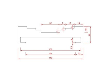 Gumová podložka na ramena zvedáků FLOMA RP118 - 11 x 2,8 cm