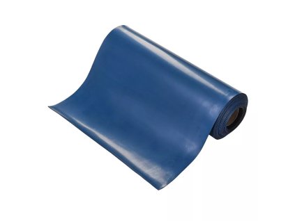 Modrá gumová dvouvrstvá ESD rohož - 10 m x 120 cm x 0,2 cm